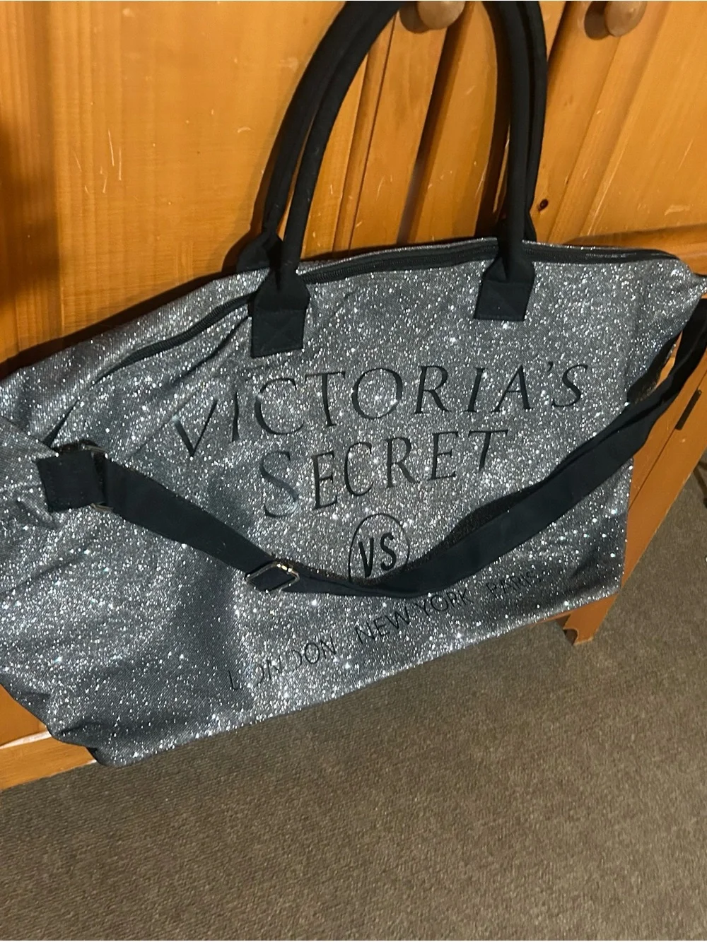 Tote - Victoria's Secret glitter traveling bag